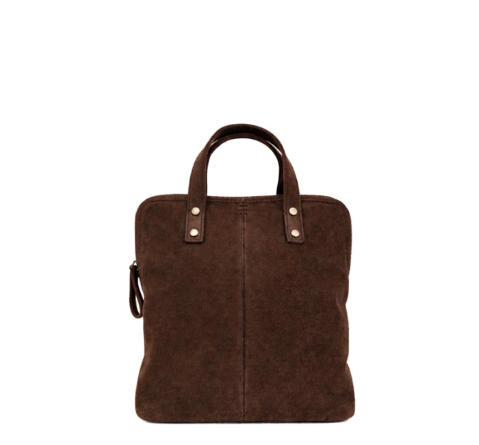 LITTLE BACKPACK SUEDE BROWN
